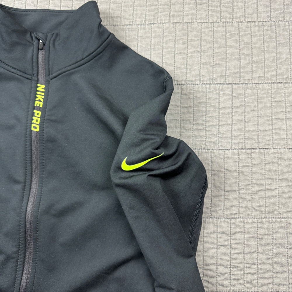 Nike Pro Dri-FIT Womens Medium Black Quarter Zip Running Top Athletic Active - Picture 2 of 10